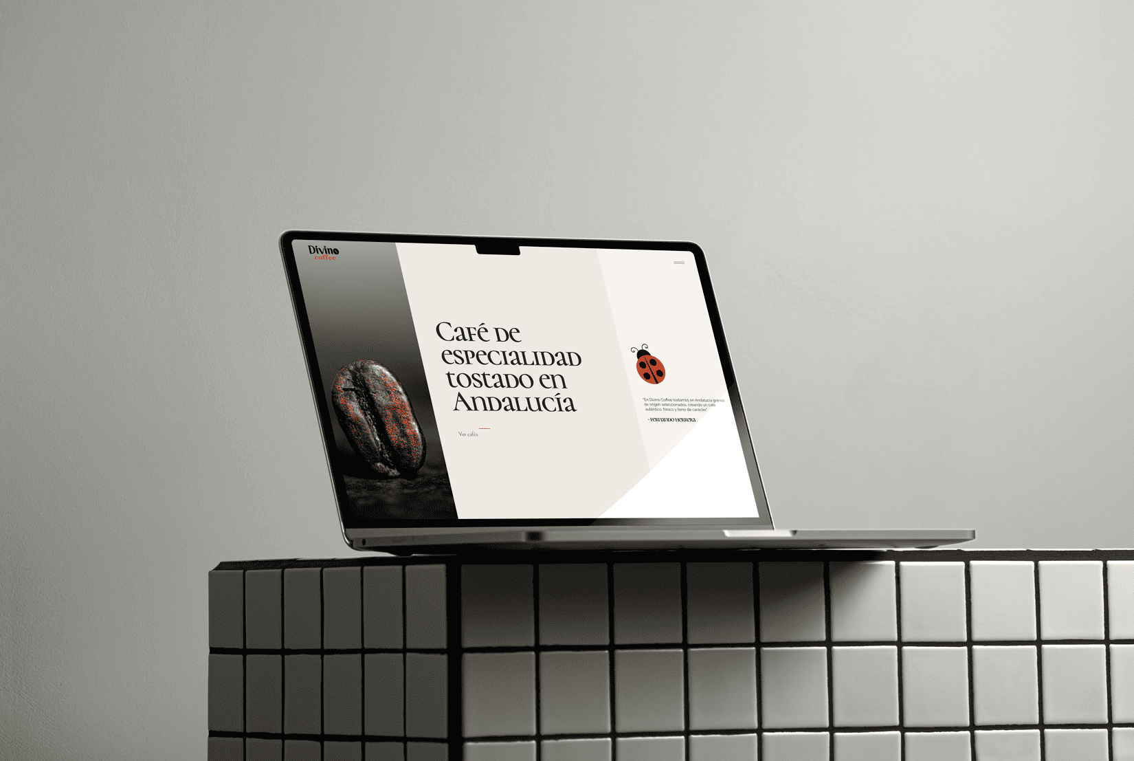 Captura de la web de Divino Coffee